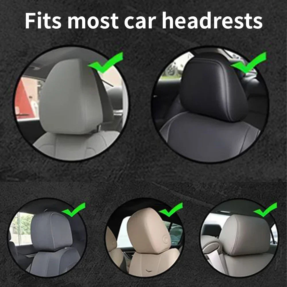 Fundas Moda Apoya cabezas de Auto con Diseño de Perros – Pack de 2, Tela Elástica con Cremallera