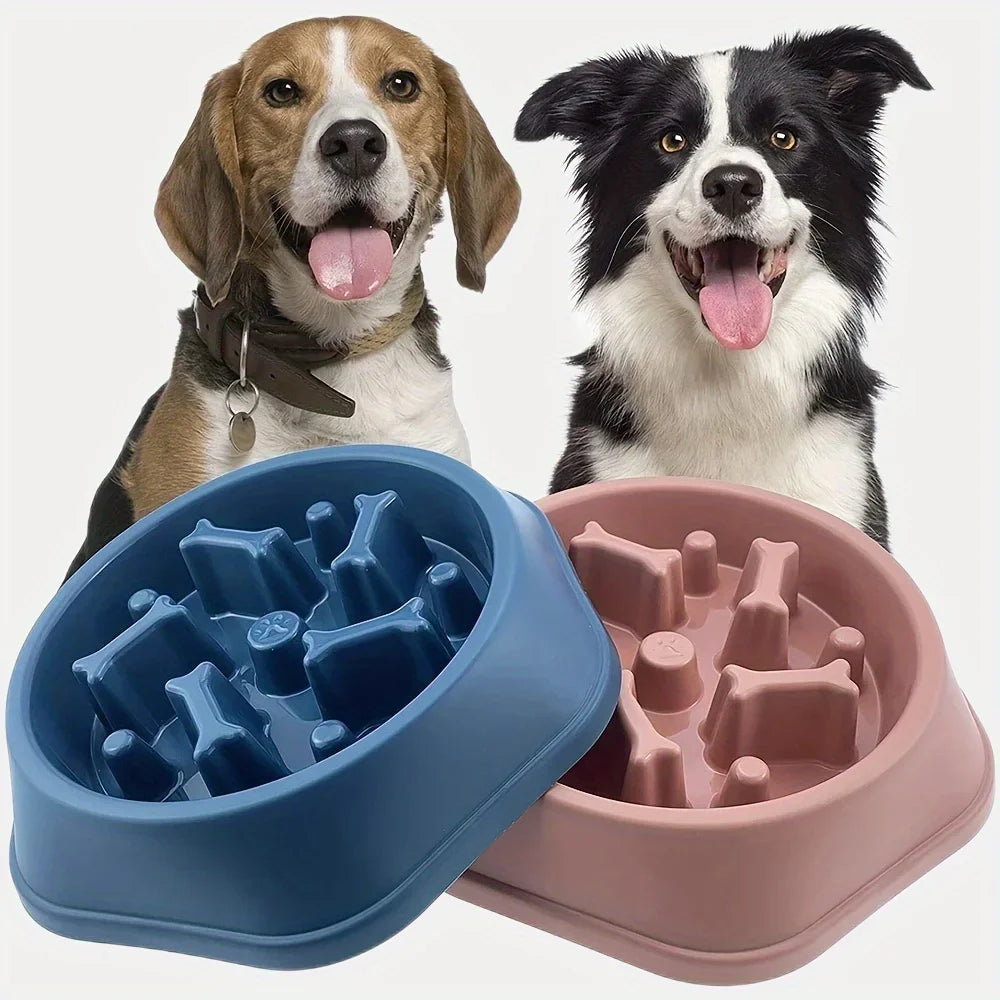 Comedor Lento Anti Atragantamiento para Perros y Gatos – Antideslizante y Gran Capacidad
